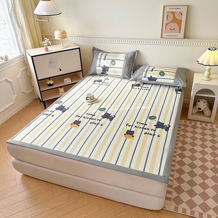 阿牛席业 2025新款凉感印花软席系列一 玩乐猫