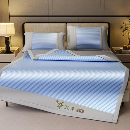 91家纺网 家纺一手货源 找家纺 （总）阿牛席业 2025新款水洗冰晶系列-宽头绣复无纺布条席