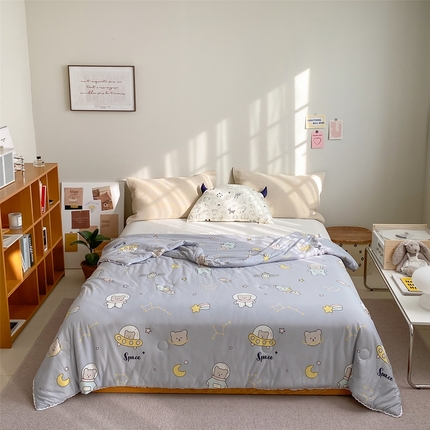 心卓婴童馆 2025新款A类针织棉被芯—影棚图 太空熊