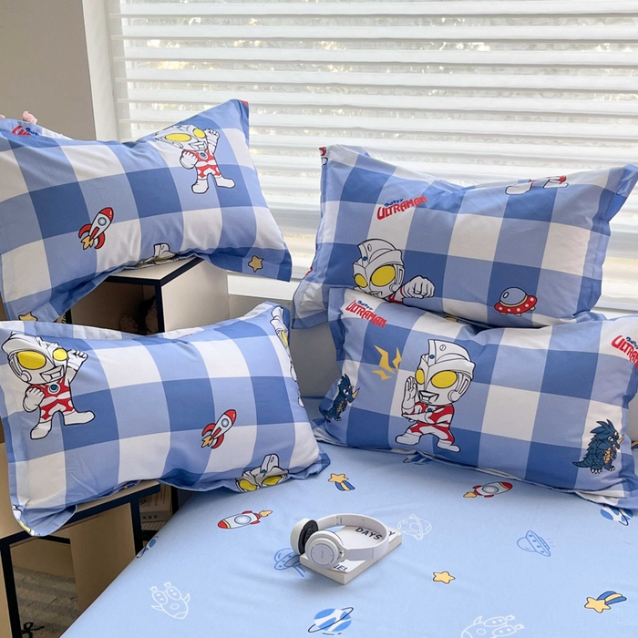 91家纺网 家纺一手货源 找家纺 蘭菲家纺 2025新款经典奥特曼小版全棉印花四件套 随影