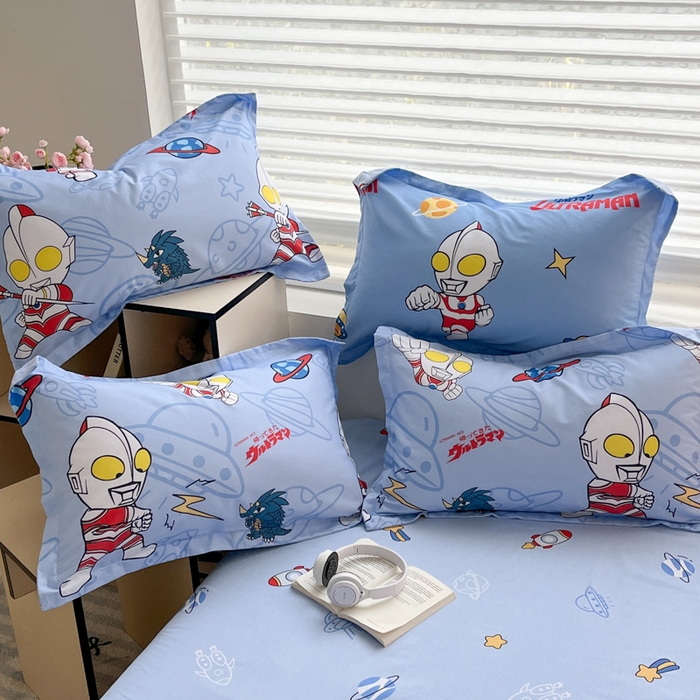 91家纺网 家纺一手货源 找家纺 蘭菲家纺 2025新款经典奥特曼小版全棉印花四件套 宇宙飞人