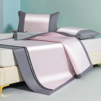 91家纺网 家纺一手货源 找家纺 （总）阿牛席业 2025新款冰藤凉席系列冰藤绣花韵雅席