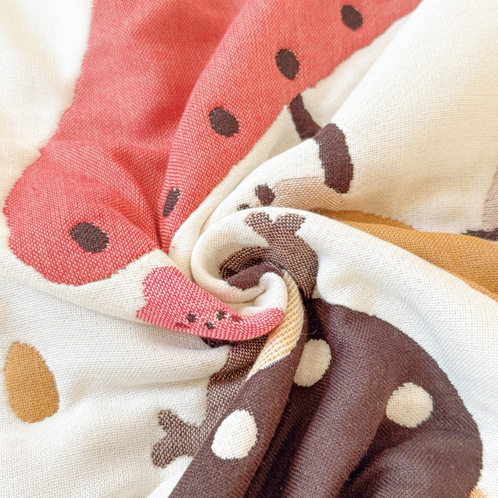 91家纺网 家纺一手货源 找家纺 朴尔家纺-毛巾被 2025新款多彩八层纯棉加厚纱布枕巾 花花兔