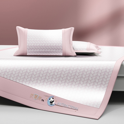 91家纺网 家纺一手货源 找家纺 阿牛席业 2025新款冰柔凉席系列-冰立方系列+海之韵系列 海之韵-粉条席