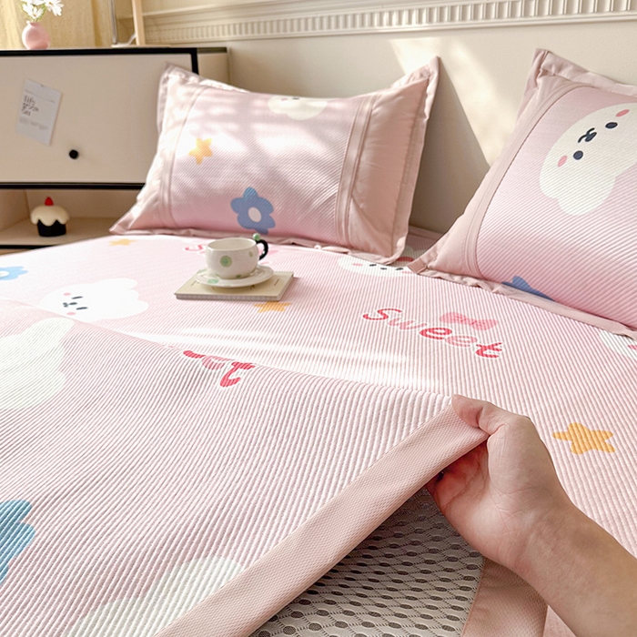 91家纺网 家纺一手货源 找家纺 阿牛席业 2025新款凉感印花软席系列一 可妮小兔