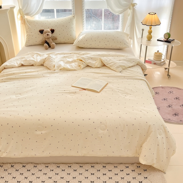 91家纺网 家纺一手货源 找家纺 星巴k家纺 2025糯糯棉A类大豆蛋白纤维夏凉被双层纱水洗棉夏被大豆被 星月