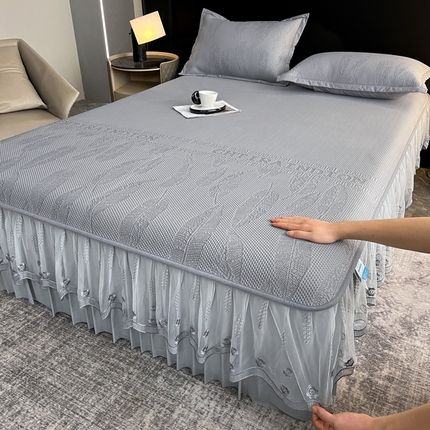 阿牛席业 2025新款脱卸床裙系列  知夏-灰色(脱卸床裙)