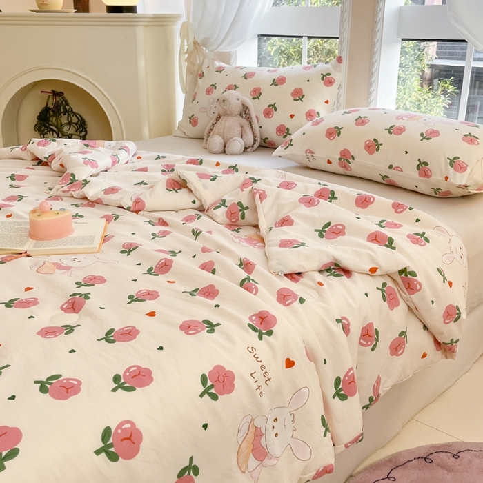 91家纺网 家纺一手货源 找家纺 星巴k家纺 2025糯糯棉A类大豆蛋白纤维夏凉被双层纱水洗棉夏被大豆被 曼塔玫瑰