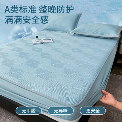 91家纺网 家纺一手货源 找家纺 （总）阿牛席业2025新款凉感软席系列-D-凉感豆豆提花床笠