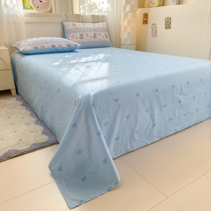 91家纺网 家纺一手货源 找家纺 清雅福 2025全棉13372小清新四件套和单品早春系列第一批-四件套 甜蜜萌宠