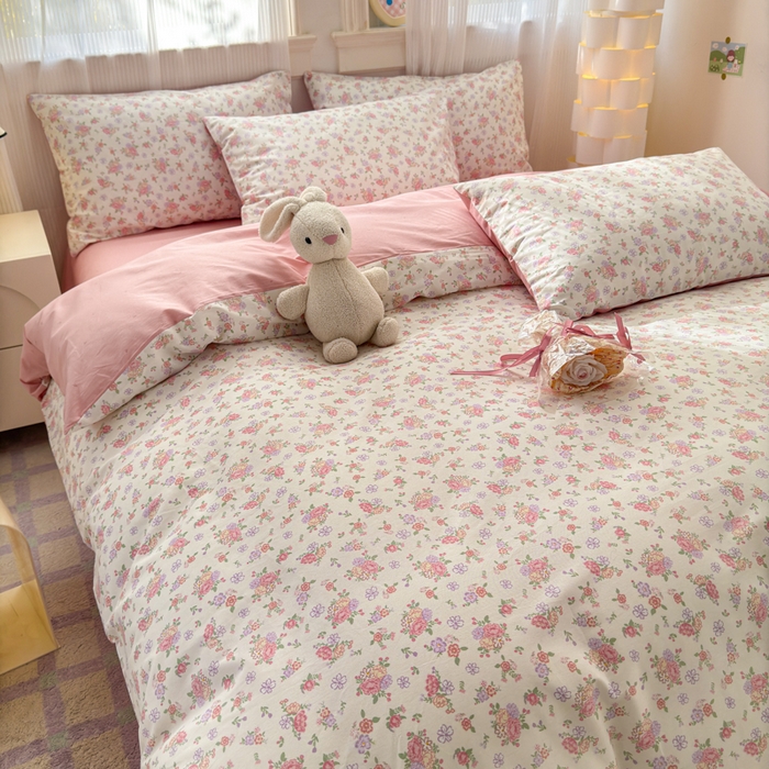 91家纺网 家纺一手货源 找家纺 清雅福 2025全棉13372小清新四件套和单品早春系列第一批-单枕套 曼妙