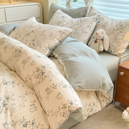 91家纺网 家纺一手货源 找家纺 （总）秋艳家纺 2025新款水洗针织棉四件套