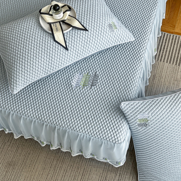 91家纺网 家纺一手货源 找家纺 （总）阿牛席业 2025新款凉感软席系列-H-凉感豆豆床笠床裙