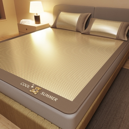 91家纺网 家纺一手货源 找家纺 （总）阿牛席业 2025新款冰藤凉席系列冰藤完美-小熊席