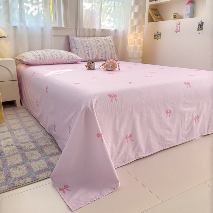 91家纺网 家纺一手货源 找家纺 清雅福 2025全棉13372小清新四件套和单品早春系列第一批-四件套 小铃花免