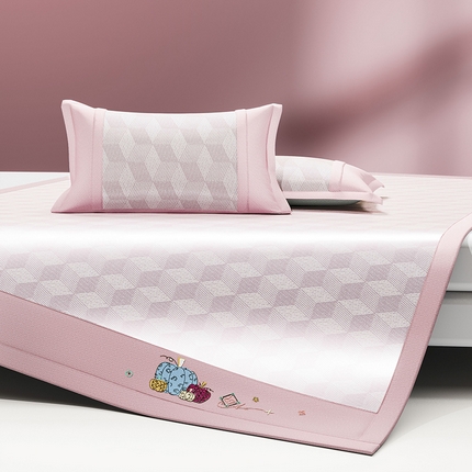 91家纺网 家纺一手货源 找家纺 阿牛席业 2025新款冰柔凉席系列-冰立方系列+海之韵系列 冰立方-粉条席