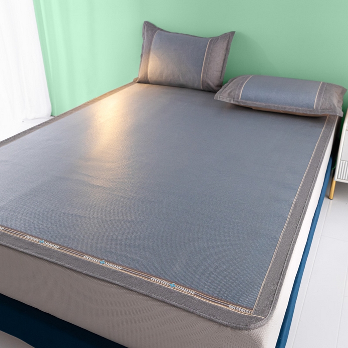 91家纺网 家纺一手货源 找家纺 （总）阿牛席业2025新款冰藤凉席系列冰藤清爽床笠席