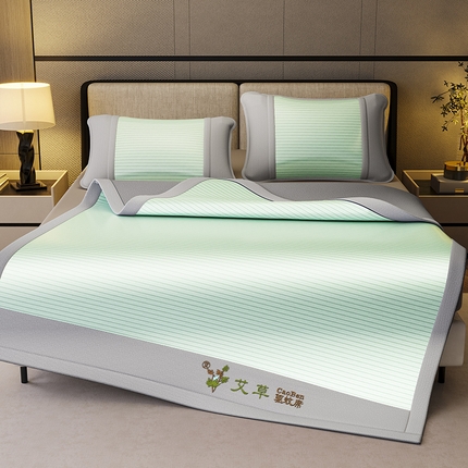 91家纺网 家纺一手货源 找家纺 （总）阿牛席业 2025新款水洗冰晶系列-宽头绣复无纺布条席