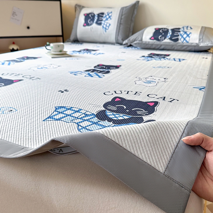 91家纺网 家纺一手货源 找家纺 阿牛席业 2025新款凉感印花软席系列一 库洛米