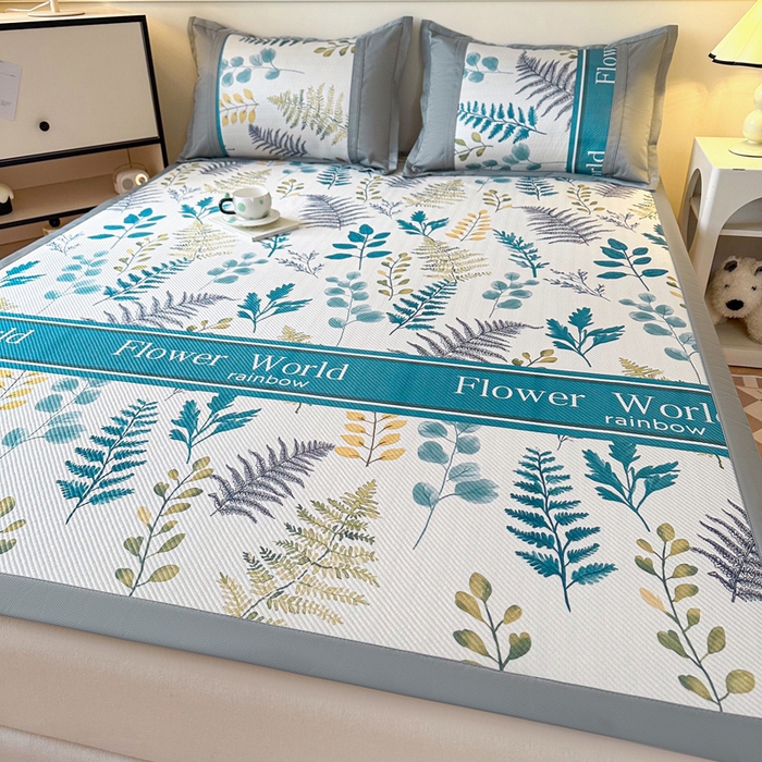 91家纺网 家纺一手货源 找家纺 阿牛席业 2025新款凉感印花软席系列一 花世界