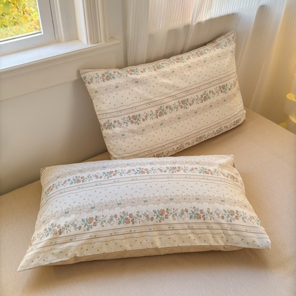 91家纺网 家纺一手货源 找家纺 （总）清雅福 2025全棉13372小清新四件套和单品早春系列第一批-单枕套