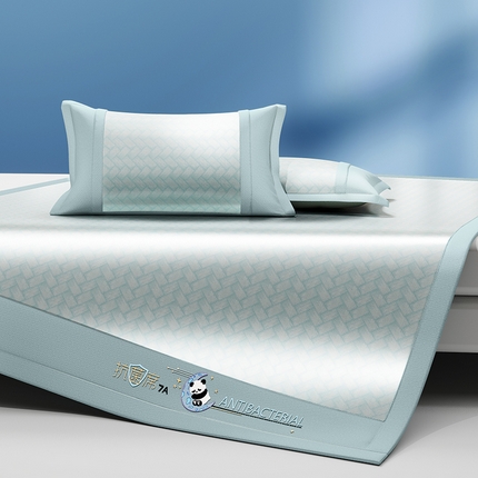 91家纺网 家纺一手货源 找家纺 阿牛席业 2025新款冰柔凉席系列-冰立方系列+海之韵系列 海之韵-绿条席