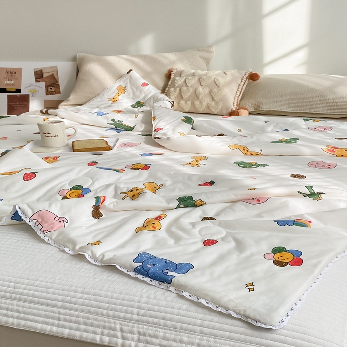 91家纺网 家纺一手货源 找家纺 心卓婴童馆 2025新款A类针织棉被芯—影棚图 动物集