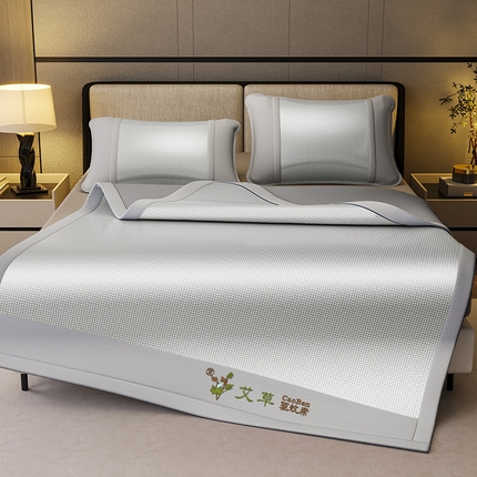 91家纺网 家纺一手货源 找家纺 （总）阿牛席业 2025新款水洗冰晶系列-宽头绣复无纺布条席