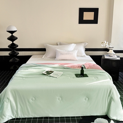 梦恬佳 2025新款A类凉感夏被系列 蜜瓜粉