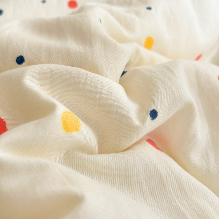 91家纺网 家纺一手货源 找家纺 星巴k家纺 2025糯糯棉A类大豆蛋白纤维夏凉被双层纱水洗棉夏被大豆被 彩色波点