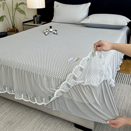 91家纺网 家纺一手货源 找家纺 （总）阿牛席业 2025新款凉感软席系列-H-凉感豆豆床笠床裙