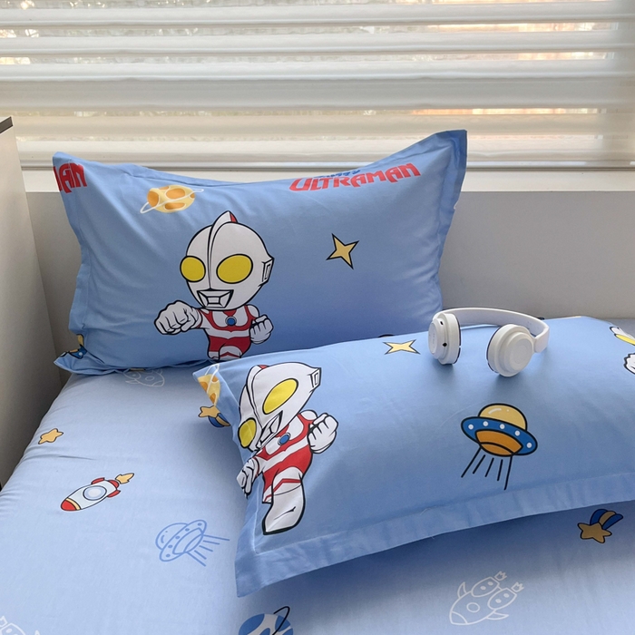 91家纺网 家纺一手货源 找家纺 蘭菲家纺 2025新款经典奥特曼小版全棉印花四件套 追风