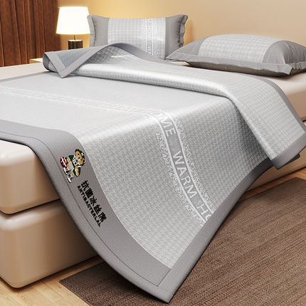 阿牛席业 2025新款熊先生凉感冰丝系列凉席 熊先生-灰