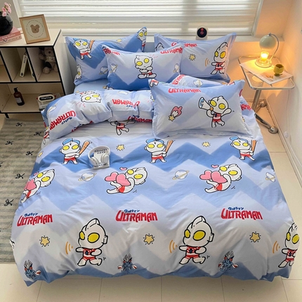 蘭菲家纺 2025新款经典奥特曼小版全棉印花四件套 棒球队