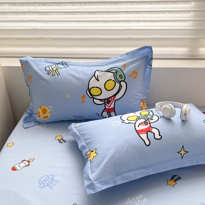 91家纺网 家纺一手货源 找家纺 蘭菲家纺 2025新款经典奥特曼小版全棉印花四件套 科学家