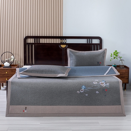 阿牛席业 2025新款舒爽藤席系列-F-5根藤席 荷花韵（5根加密7D）