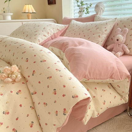 91家纺网 家纺一手货源 找家纺 （总）秋艳家纺 2025新款水洗针织棉四件套