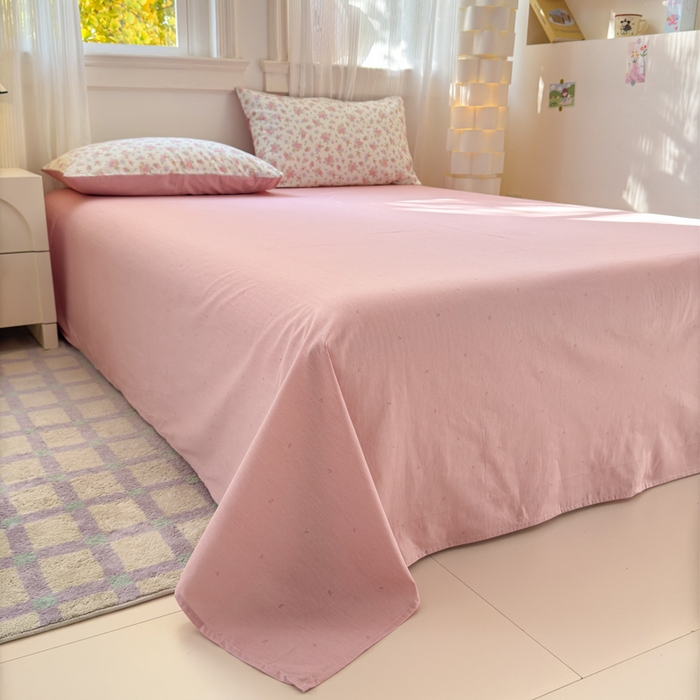 91家纺网 家纺一手货源 找家纺 清雅福 2025全棉13372小清新四件套和单品早春系列第一批-单枕套 曼妙