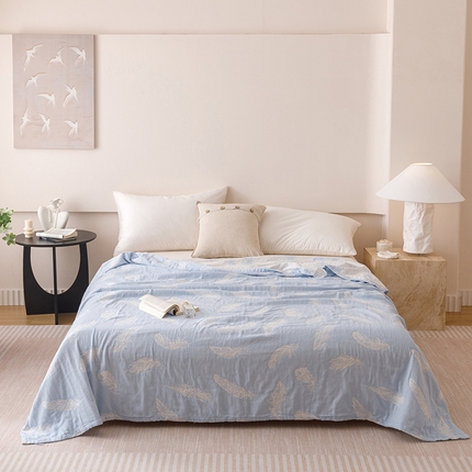 91家纺网 家纺一手货源 找家纺 （总）朴尔家纺-毛巾被 2025新款全棉水洗柔绉三层纱布毛巾被