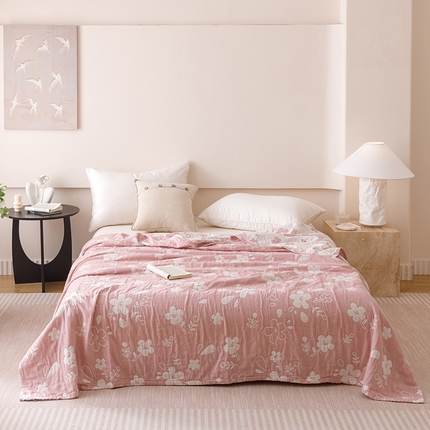 91家纺网 家纺一手货源 找家纺 （总）朴尔家纺-毛巾被 2025新款全棉水洗柔绉三层纱布毛巾被