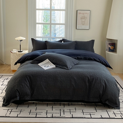 91家纺网 家纺一手货源 找家纺 （总）美伦美焕 2025新款色织水洗棉提花四件套