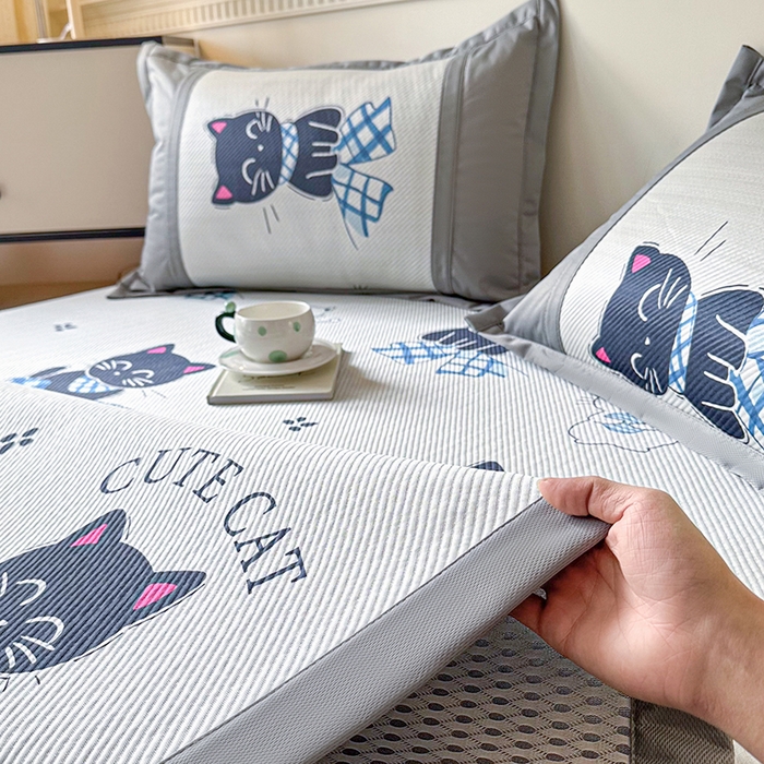 91家纺网 家纺一手货源 找家纺 阿牛席业 2025新款凉感印花软席系列一 库洛米