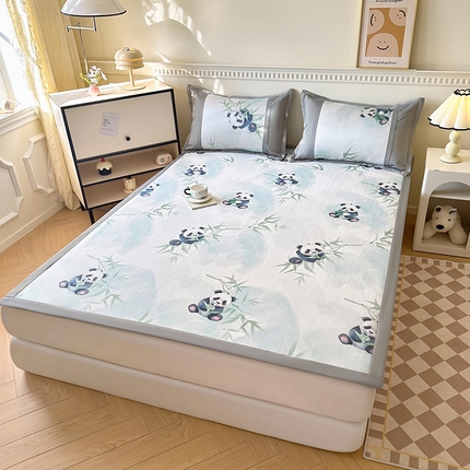 阿牛席业 2025新款凉感印花软席系列一 熊猫