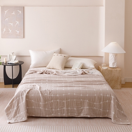 91家纺网 家纺一手货源 找家纺 （总）朴尔家纺-毛巾被 2025新款全棉水洗柔绉三层纱布毛巾被