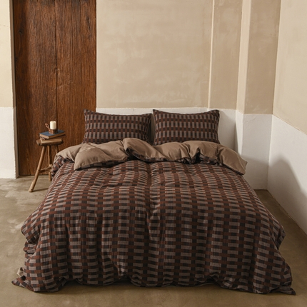 （总）例外Home 2025新款专版高克重双层纱提花四件套