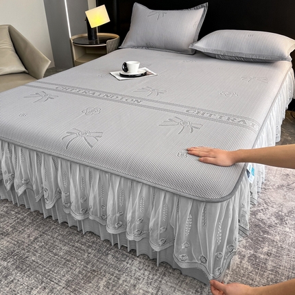 阿牛席业 2025新款脱卸床裙系列  蝴蝶结-灰(脱卸床裙)