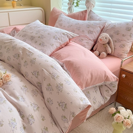 91家纺网 家纺一手货源 找家纺 （总）秋艳家纺 2025新款水洗针织棉四件套