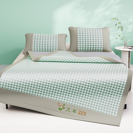 91家纺网 家纺一手货源 找家纺 （总）阿牛席业 2025新款水洗冰晶系列-宽头绣复无纺布条席