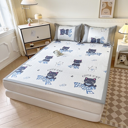 91家纺网 家纺一手货源 找家纺 阿牛席业 2025新款凉感印花软席系列一 库洛米