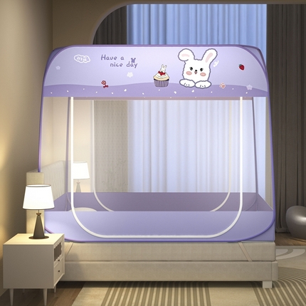 91家纺网 家纺一手货源 找家纺 （总）鸿和蚊帐 2025新款大顶免安装双开门蒙古包蚊帐